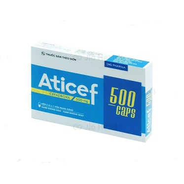 Thuốc Aticef 500mg DHG hỗ trợ điều trị nhiễm khuẩn thể nhẹ, trung bình (2 vỉ x 7 viên)