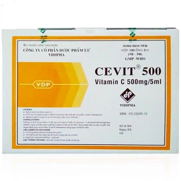 Dung dịch tiêm Cevit 500 Vidipha  (100 ống x 5ml)
