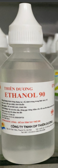 Dung dịch sát khuẩn Cồn Ethanol 90 độ Thiên Dương chai 50ml