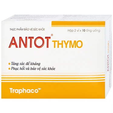 Thực phẩm bảo vệ sức khỏe Antot Thymo Traphaco bổ sung thymomodulintăng cường sức đề kháng (20 ống x 10ml)