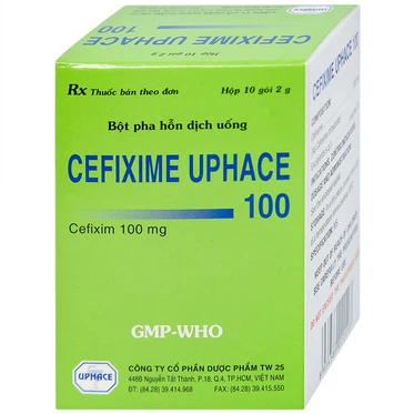 Thuốc Cefixime Uphace 100mg  (2g x 10 gói)