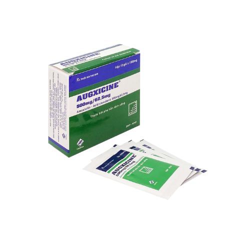 Thuốc kháng sinh Augxicine 500mg/62.5mg hộp 10 gói x 1g