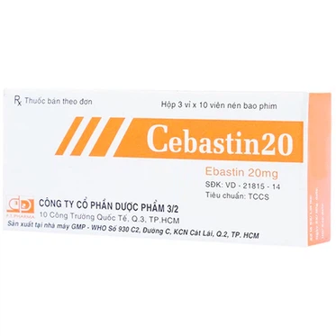 Thuốc Cebastin 20mg Dược 3-2  (30 viên)