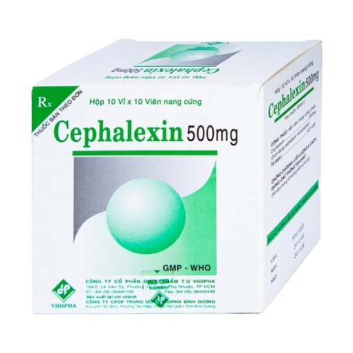 Thuốc Cephalexin 500mg Vidipha  (10 vỉ x 10 viên)