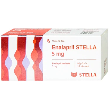Thuốc Enalapril Stella 5mg  (3 vỉ x 10 viên)