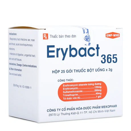 Erybact 365 (Hộp 25 gói x 3g)