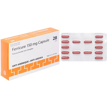 Thuốc Ferricure 150mg Trenker  (2 vỉ x 14 viên)