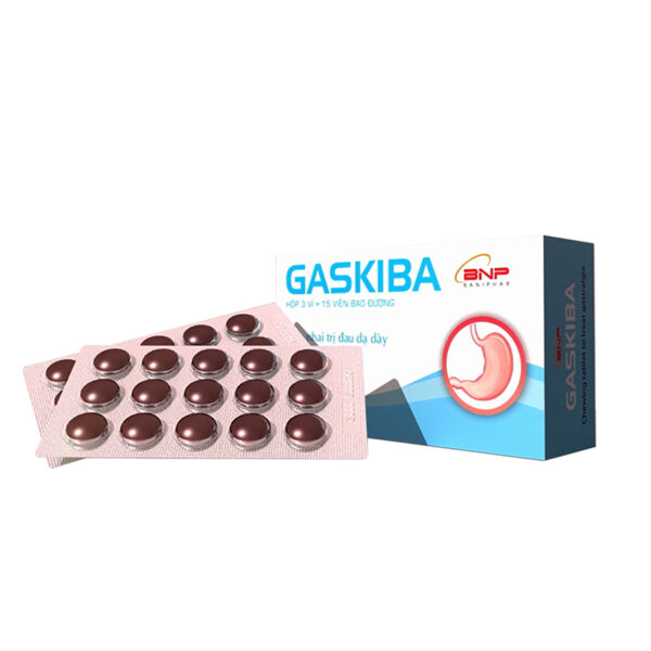 Viên nhai trị đau dạ dày Gaskiba (H/45v) - Baniphar