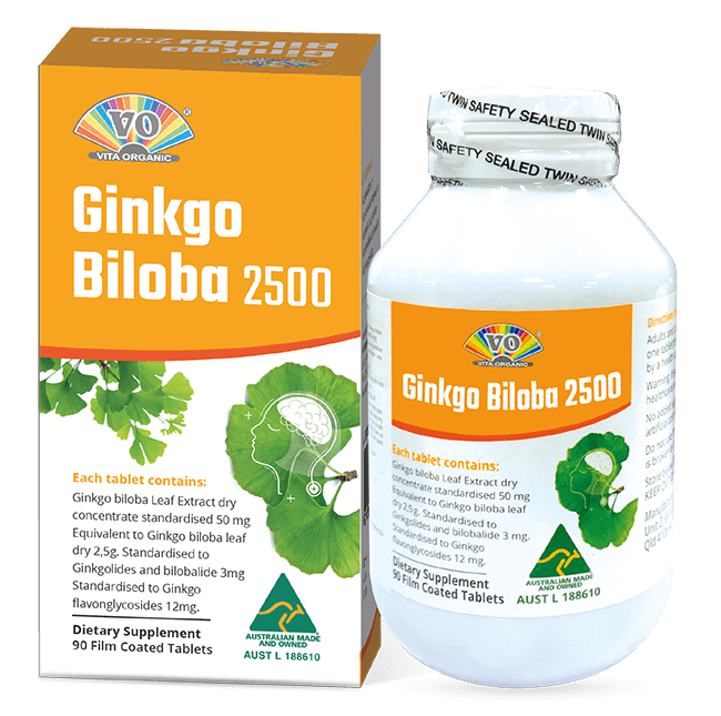 Vita Organic Ginkgo Biloba 2500 - Nam Hà (H/90v)