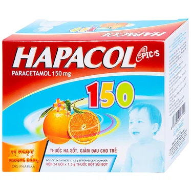 Thuốc Hapacol 150mg DHG  (24 gói x 1.5g)