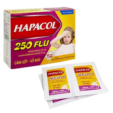 Thuốc Hapacol 250 Flu DHG  (1,5g x 24 gói)