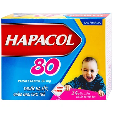 Thuốc Hapacol 80 DHG  (24 gói x 1.5g)
