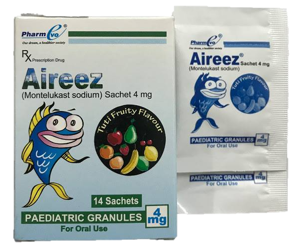 Aireez Montelukast 4mg Pharmevo (H/14 gói)