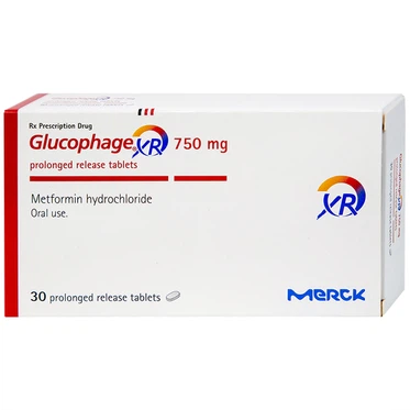 Thuốc Glucophage XR 750mg Merck  (2 vỉ x 15 viên)