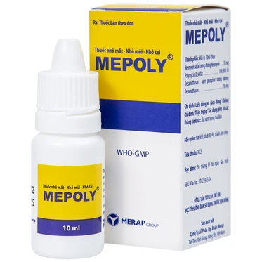 Thuốc nhỏ mắt, mũi, tai Mepoly Merap  (10ml)