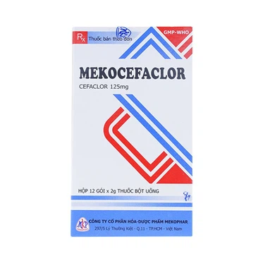 Thuốc bột uống Mekocefaclor 125mg Mekophar  (12 gói)
