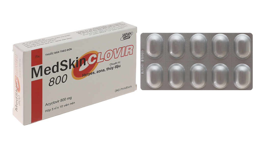 Medskin Clovir 800 (3 vỉ x 10 viên) DHG