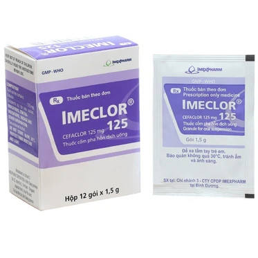 Thuốc Imeclor 125mg Imexpharm  (12 gói x 1.5g)