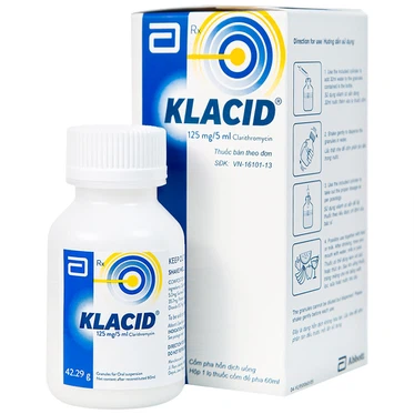 Cốm pha hỗn dịch uống Klacid 125mg/5ml (60ml)