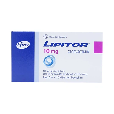 Thuốc Lipitor 10mg Pfizer  (3 vỉ x 10 viên)