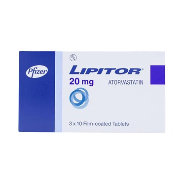 Thuốc Lipitor 20mg Pfizer  (3 vỉ x 10 viên)