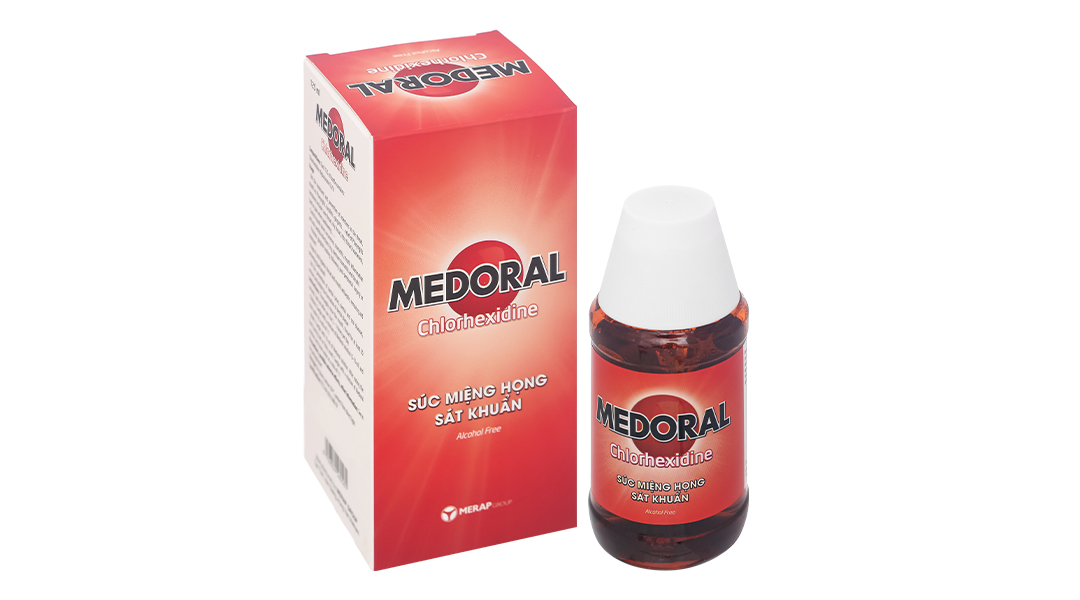 Nước súc miệng họng Medoral không cồn  chai 125ml