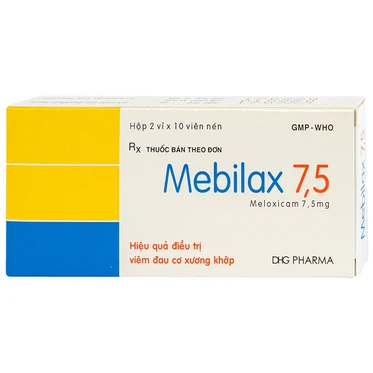Thuốc Mebilax 7.5mg DHG  (2 vỉ x 10 viên)