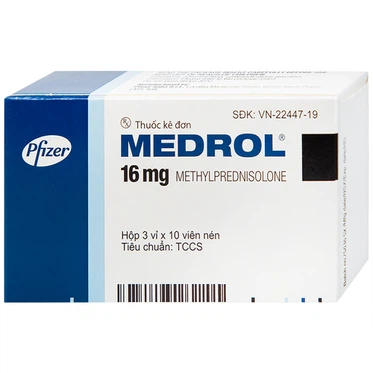 Thuốc Medrol 16mg Pfizer  (3 vỉ x 10 viên)