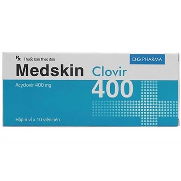 Thuốc Medskin Clovir 400mg DHG  (6 vỉ x 10 viên)