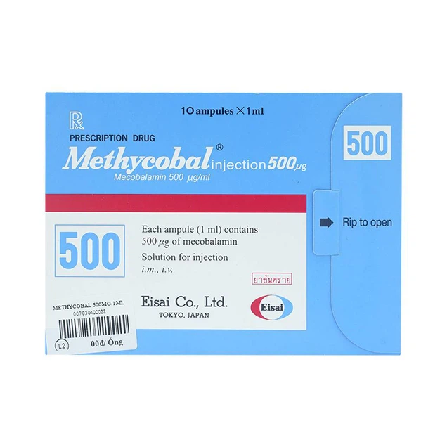 Dung dịch tiêm Methycobal Injection 500µg Eisai ( Hộp/10 ống)
