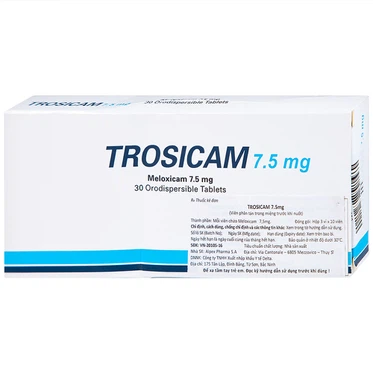 Trosicam 7,5mg (H/3 vỉ*10v) (Meloxicam)
