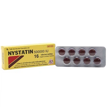 Viên nén Nystatin 500000IU Mekophar (2 vỉ x 8 viên)