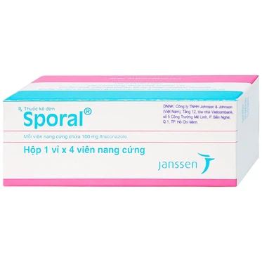 Sporal (H/1 vỉ*4v) (Itraconazol)