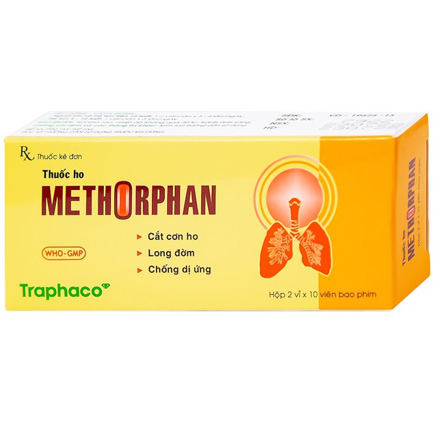 Thuốc ho Methorphan Traphaco (Hộp 2 vỉ x 10 viên)