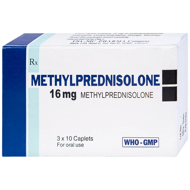 Viên nén Methylprednisolone Usa - Nic Pharma kháng viêm và ức chế miễn dịch, chống dị ứng (3 vỉ x 10 viên)