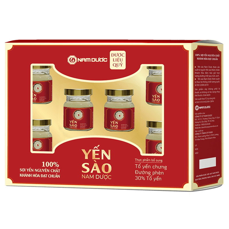 Yến sào chưng đường phèn- Nam dược (h/6 lọ)