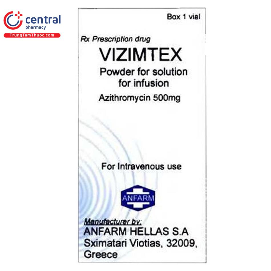 Vizimtex (Azithromycin 500mg) tiêm