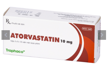 Atorvastatin 10mg Traphaco (Hộp 3 vỉ x 10 viên)