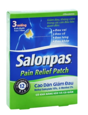 Salonpas Pain Relief Patch  (7cm x 10 cm - 3 miếng)