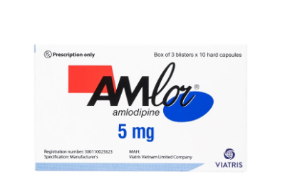Amlor 5mg Viatris -Pháp (3 vỉ x 10 viên)