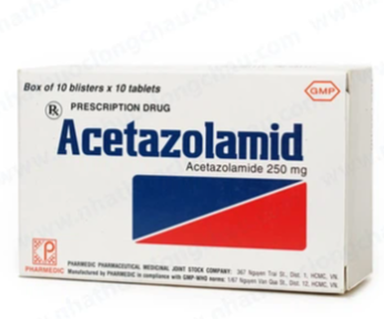 Thuốc Acetazolamid 250mg (10 vỉ x 10 viên)