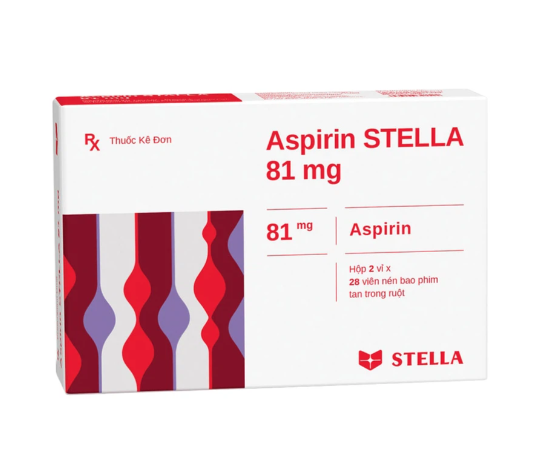 Thuốc Aspirin Stella 81mg (2 vỉ x 28 viên)