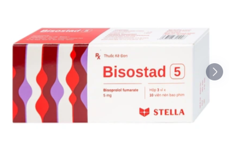 Thuốc Bisostad 5 Stella (3 vỉ x 10 viên)