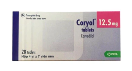 Thuốc Coryol 12.5mg (4 vỉ x 7 viên)
