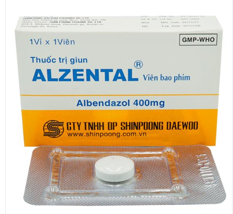 Alzental Albendazol 400mg Hàn Quốc (Hộp 1 viên)