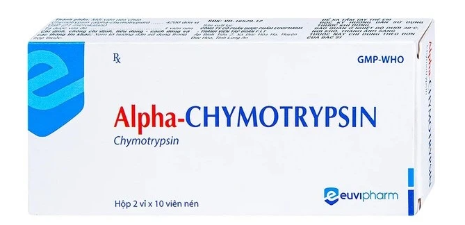 Alpha-Chymotrypsin Hộp/20 viên Euvipharm