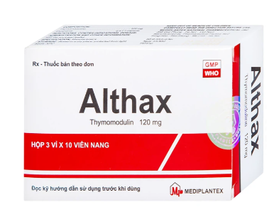 Thuốc Althax 120mg Mediplantex hỗ trợ điều trị viêm mũi dị ứng, nhiễm khuẩn hô hấp (3 vỉ x 10 viên)