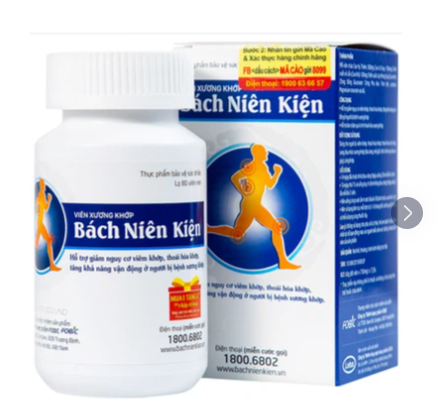 Viên xương khớp Bách Niên Kiện FOBIC hỗ trợ giảm nguy cơ viêm khớp, thoái hóa khớp (80 viên)