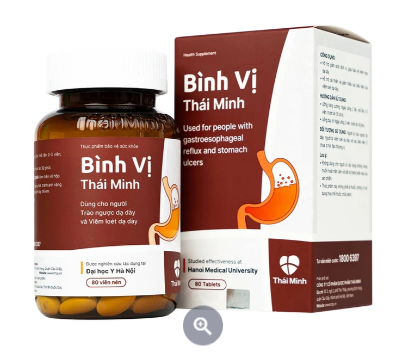 Viên uống Bình Vị Thái Minh hỗ trợ giảm acid dịch vị, giúp bảo vệ niêm mạc dạ dày (80 viên)