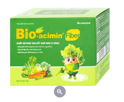 Cốm vi sinh Bio-acimin Fiber Meracine bổ sung chất sơ hòa tan, giảm tình trạng táo bón (30 gói)